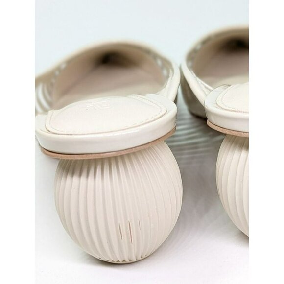 Cult Gaia Women's Alia Ball Leather Heel Mules Off White Size 38 (MSRP $325) - Picture 6 of 12